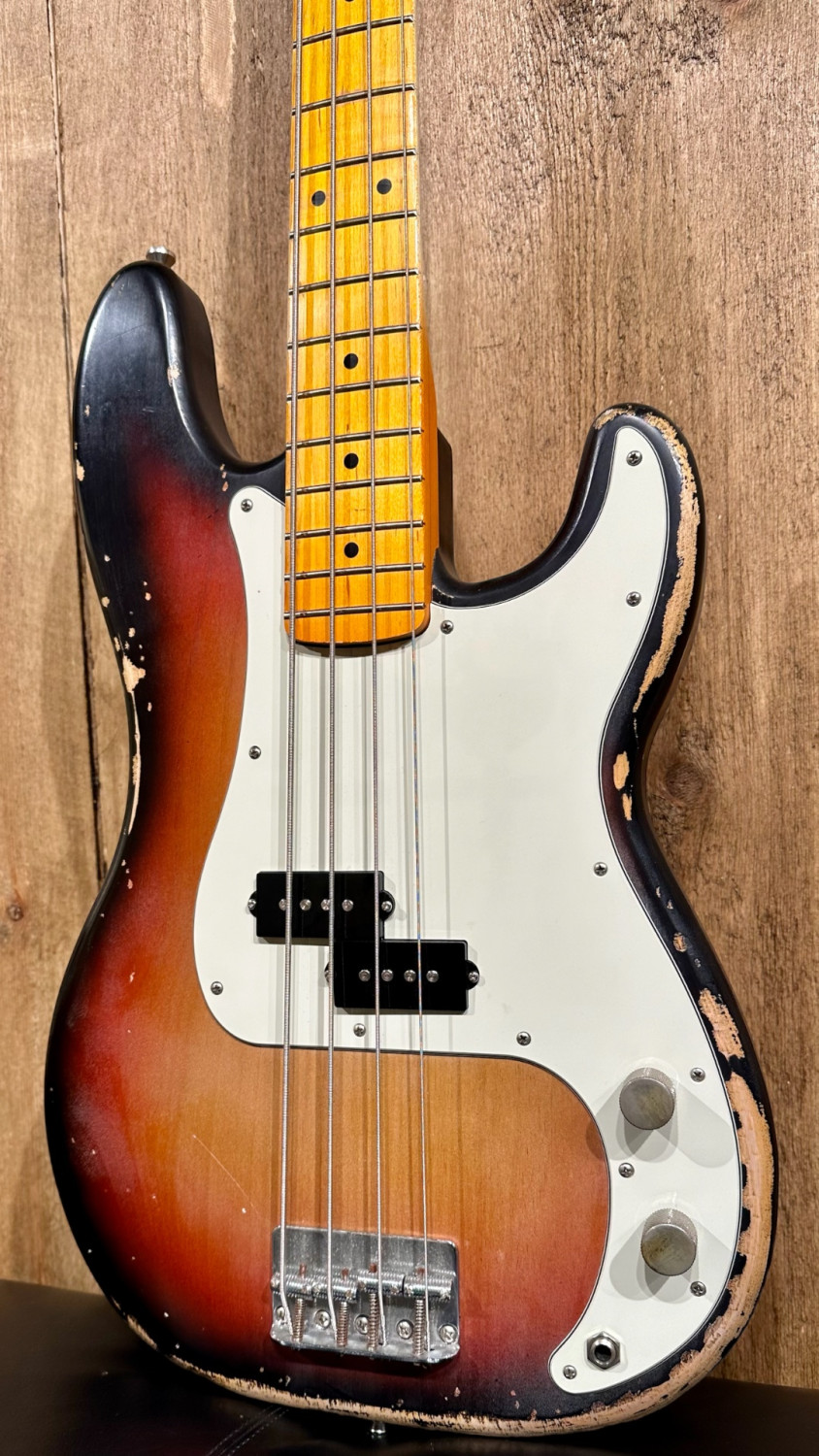 Baix RITTENHOUSE Precision Bass Sunburst envellit Maple Neck - Made in USA
