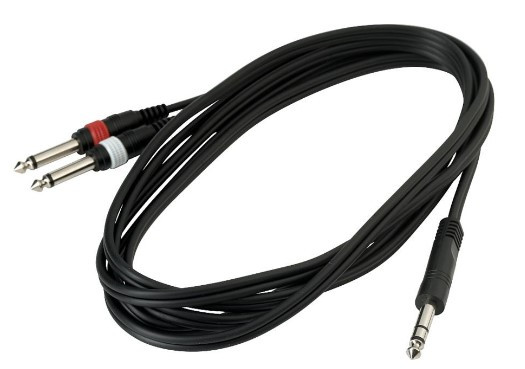 Cable ROCKCABLE RCL20923 D4, TRS 1/4" / 2 x TS 1/4", 1,8mt