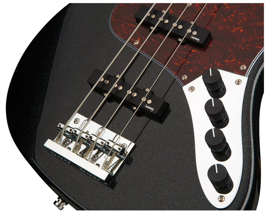 Basse SADOWSKY MetroExpress 21-4 JJ Maple - Solid Black High Polish