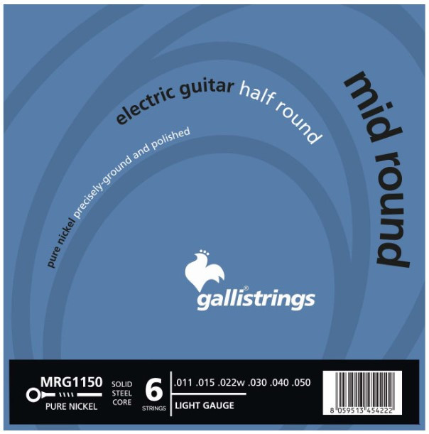 Cordes guitare électrique GALLI STRINGS filet mi round 011-050