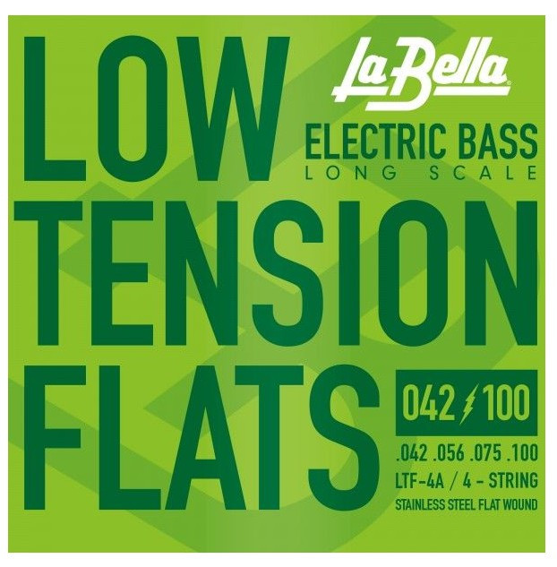 Jeu de cordes de basse plates à faible tension