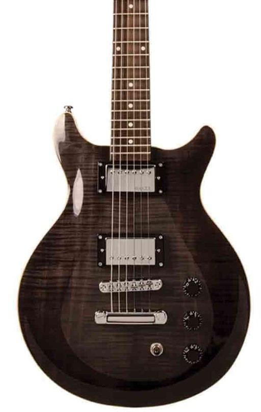 Guitare électrique HAMER Archtop Double Cutaway Transparent Black