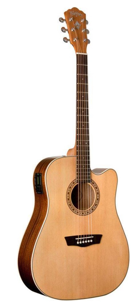 Guitare electroacoustique WASHBURN WD7SCEA Naturelle
