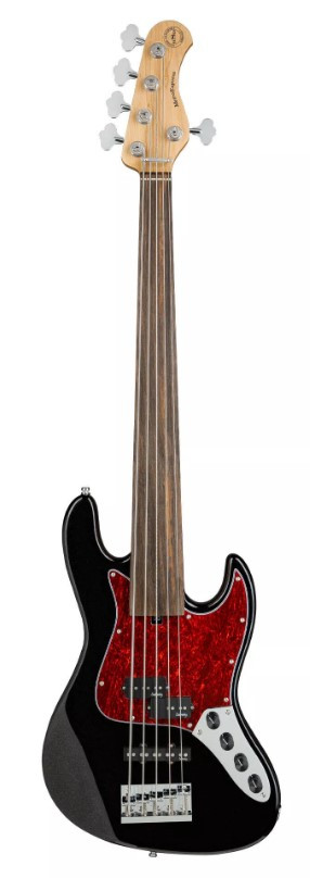 Baix SADOWSKY MetroExpress 21-5 PJ Ebony Fretless - Solid Black High Polish