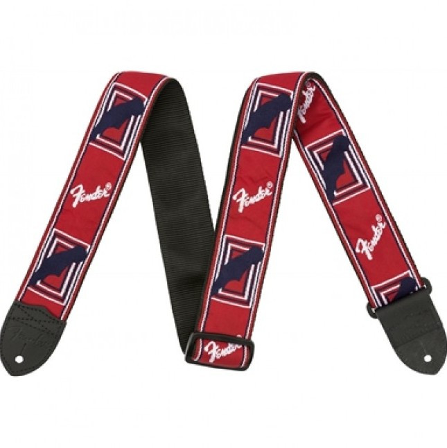 Sangle FENDER 50mm Monogrammed red-white-blue