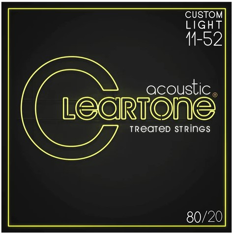 Cordes CLEARTONE 7611 11-52 Guitare Acoustique Bronze 80/20 Custom Light