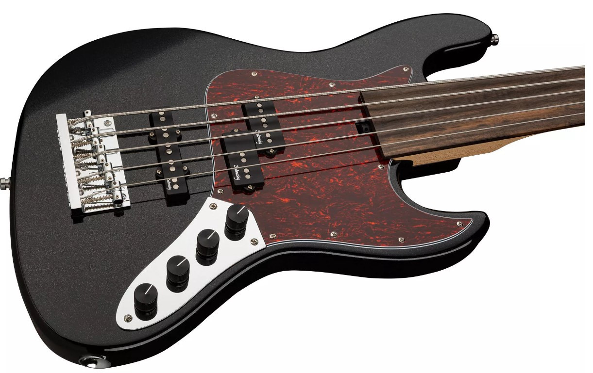 Baix SADOWSKY MetroExpress 21-5 PJ Ebony Fretless - Solid Black High Polish