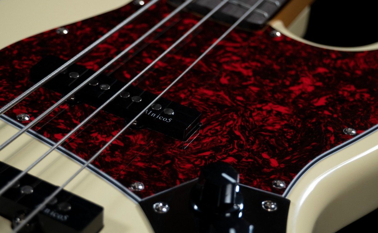 PRODIPE Sèrie JB80-RA Jazz Bass Blanc Vintage