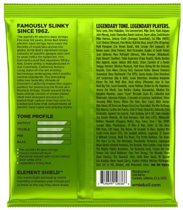 Cordes ERNIE BALL Regular Slinky 5 cordes Basse Electrique