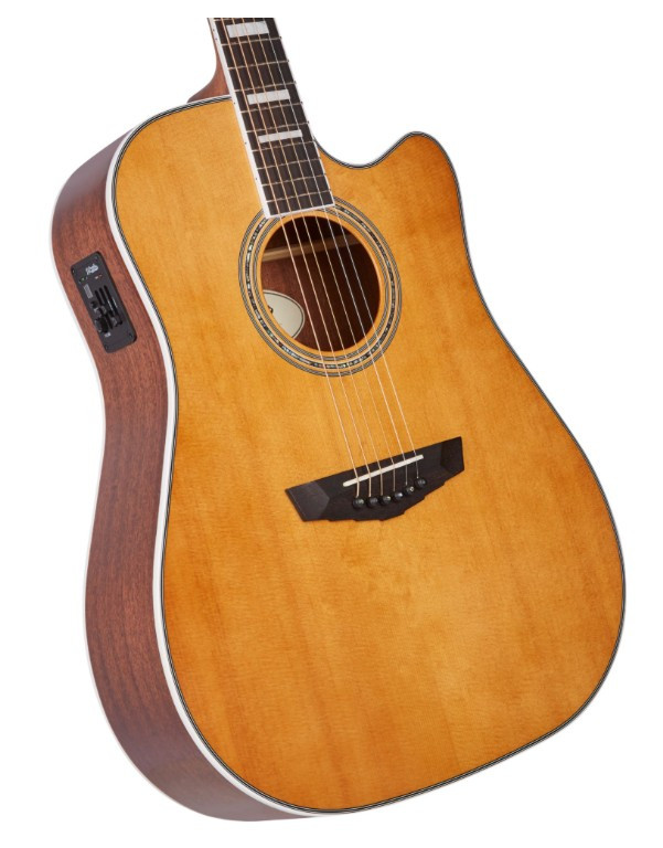 Guitarra electroacústica D'ANGELICO Premier Bowery Vintage Natural