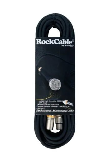 Cable de micrófono ROCKCABLE - 9m, RC30359 D7 Black - aros colores