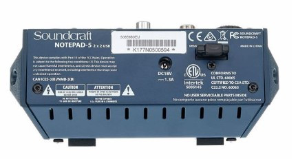 Mesa de Mezcla SOUNDCRAFT Notepad-5