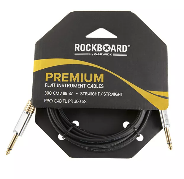 Câble d'instrument ROCKBOARD - 3m Premium, RBO CAB FL PR 300 SS