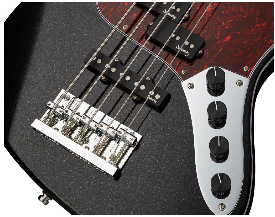 Baix SADOWSKY MetroExpress 21-5 PJ Ebony Fretless - Solid Black High Polish