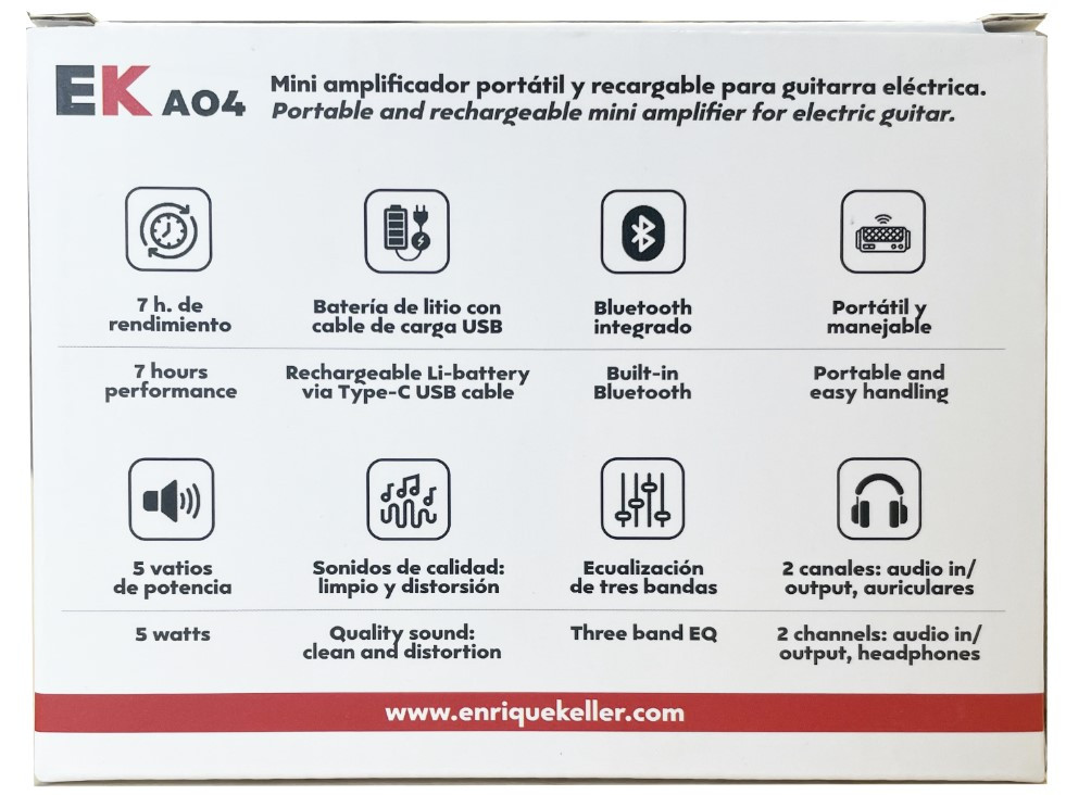 Amplificador EK Recargable con bluetooth