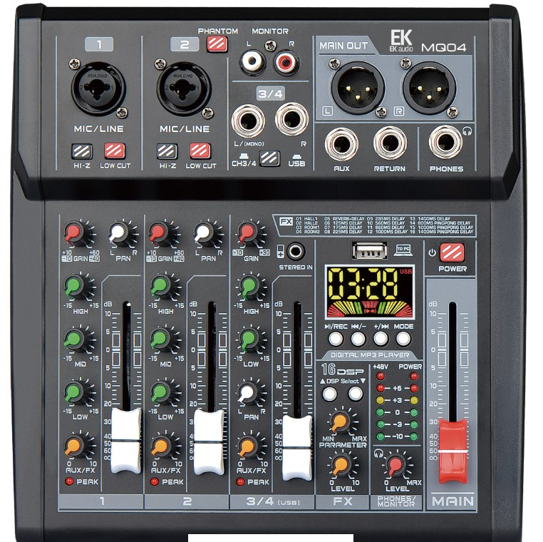 Taula de so EK AUDIO 4 canals / efectes MQ04
