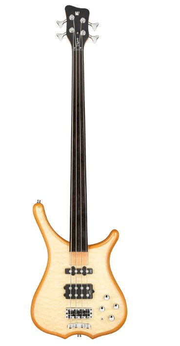 Warwick RockBass Infinity, 4-String, Fretless - Natural Transparent High Polish