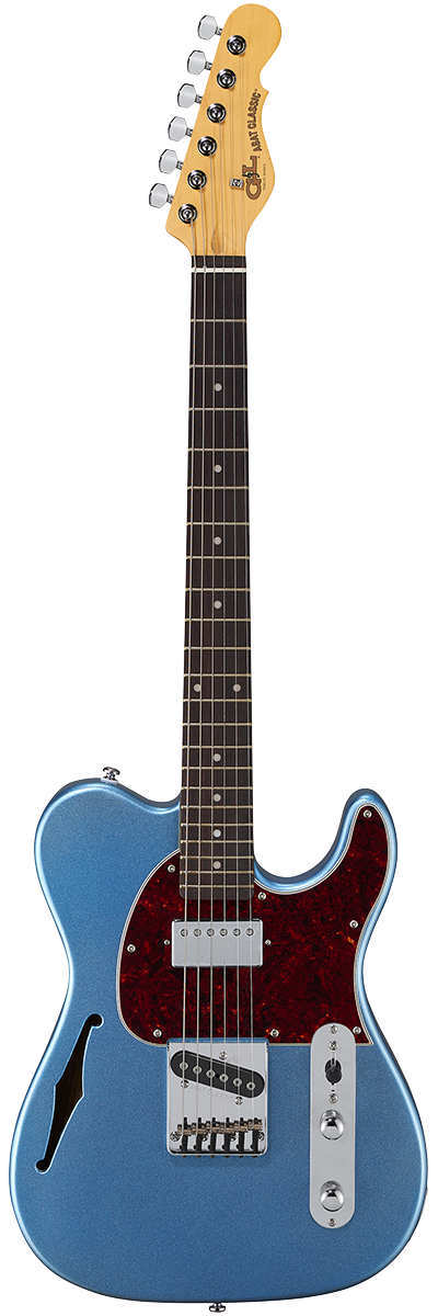 Guitare électrique G&L Tribute Asat Bluesboy Lake Placid Blue Semi-Hollow