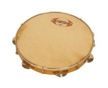 Pandeiro 12" fusta pell natural