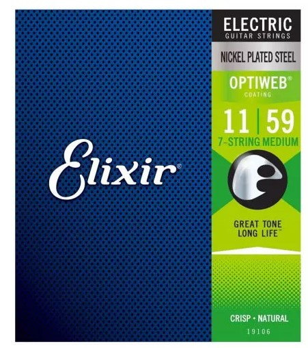 Cordes ELIXIR 11-59 Guitare Électrique 7 cordes Optiweb 19106