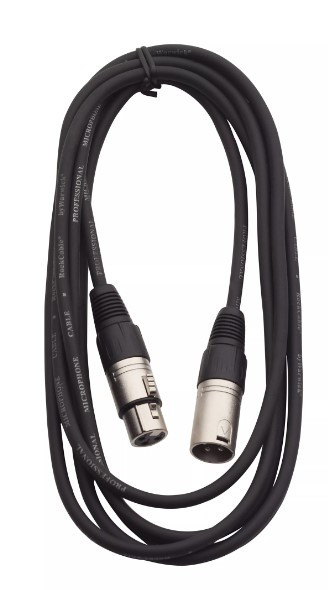 Cable Micrófono ROCKCABLE - 3m, RCL30303 D6 Black
