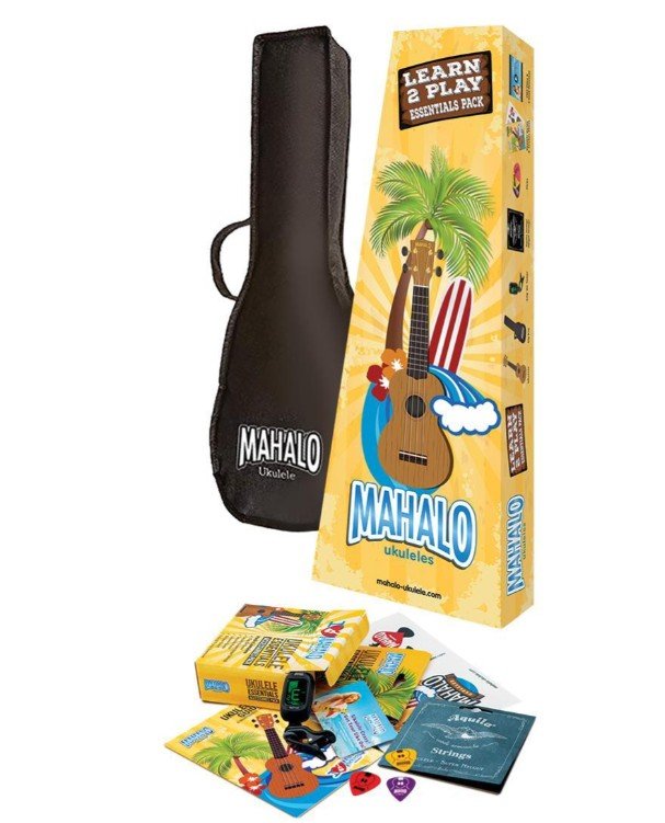 PACK Ukelele MAHALO MR1BKK Series Rainbow Soprano Negre