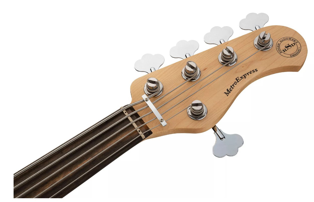 Baix SADOWSKY MetroExpress 21-5 PJ Ebony Fretless - Solid Black High Polish