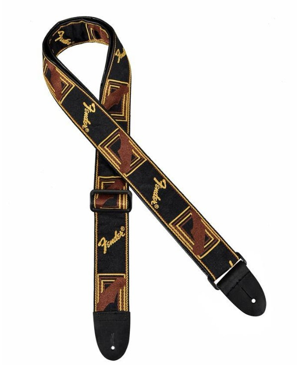 Sangle FENDER 50mm Monogrammed black/yellow/brown