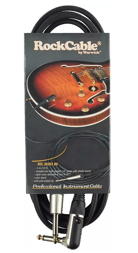 Cable de instrumento ROCKCABLE - 3m, RCL30253 D7 Black