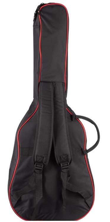 Funda EK Guitarra Acustica - 10mm negra/vermella