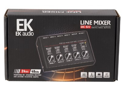 Mezclador EK AUDIO KAM4T de 4 Canales Estéreo - Bluetooth/USB
