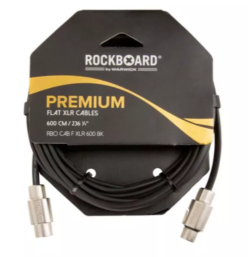 ROCKBOARD Flat XLR Cable - 600 cm RBO CAB F XLR 600 BK