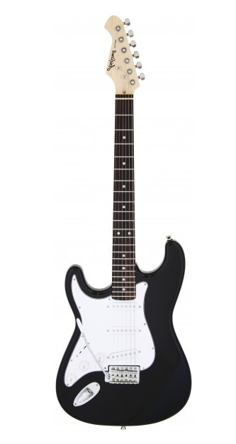 Guitare électrique ARIA Stratocaster noir gaucher STG003BKLH