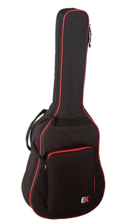 Funda EK Guitarra Acustica - 10mm negra/vermella