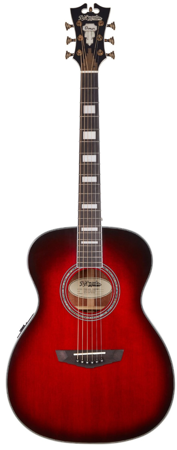 Guitare électroacoustique D'ANGELICO Premier Tammany Trans Black Cherry Bst