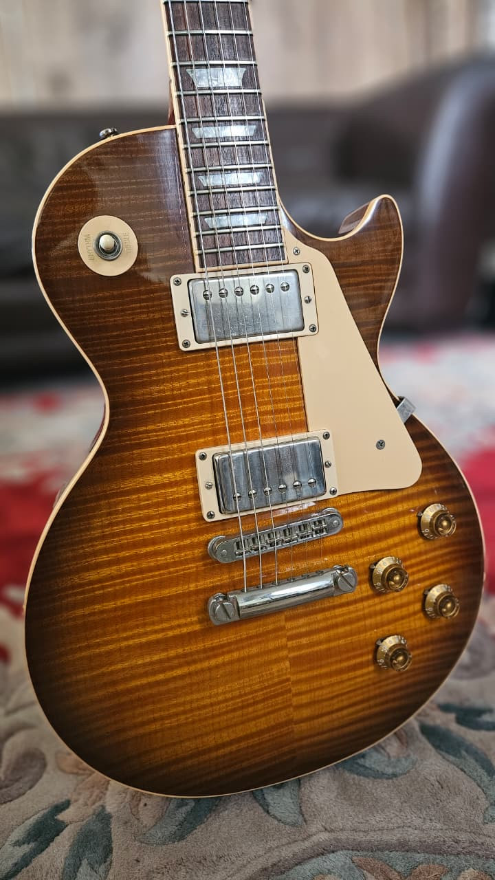 GIBSON 2003 Les Paul Standard Plus Honeyburst aka Premium Plus w/Highly Flamed Maple AAAAA #00093527