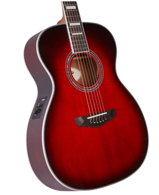 Guitare électroacoustique D'ANGELICO Premier Tammany Trans Black Cherry Bst