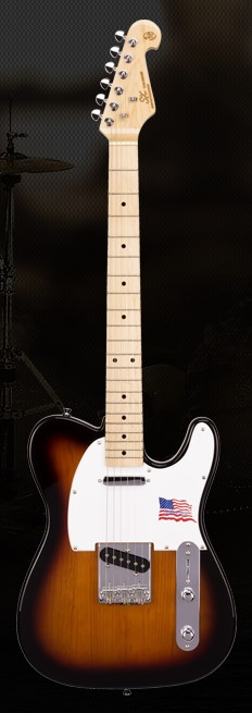 Guitare électrique SX Telecaster STL Aulne 3 tone Sunburst