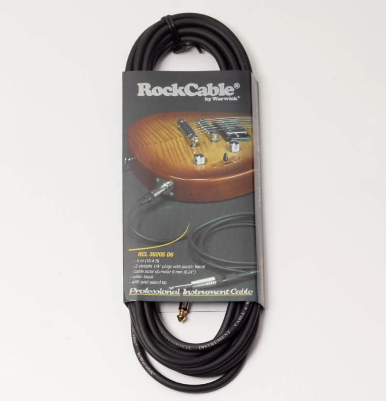 Câble d'instrument ROCKCABLE - 5m, RCL30205 D6 Black