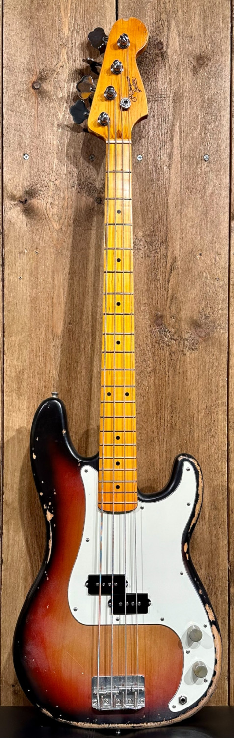 Baix RITTENHOUSE Precision Bass Sunburst envellit Maple Neck - Made in USA