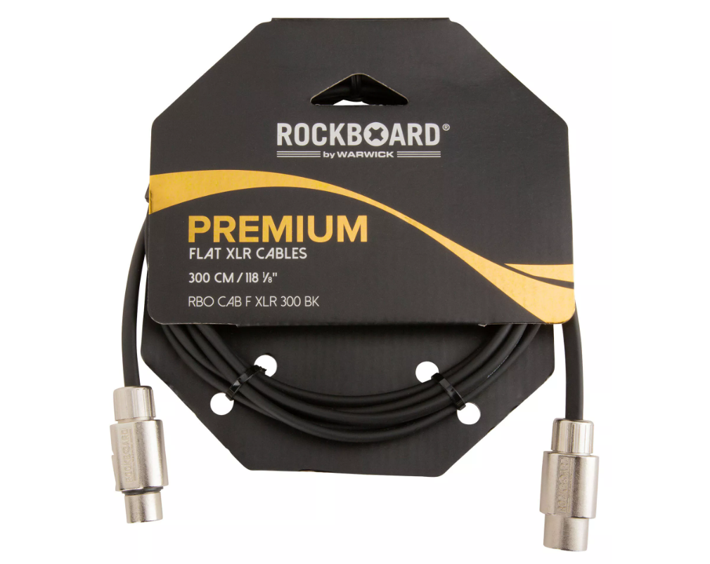 Cable de micròfon ROCKBOARD - 3m Premium, RBO CAB F XLR 300 BK