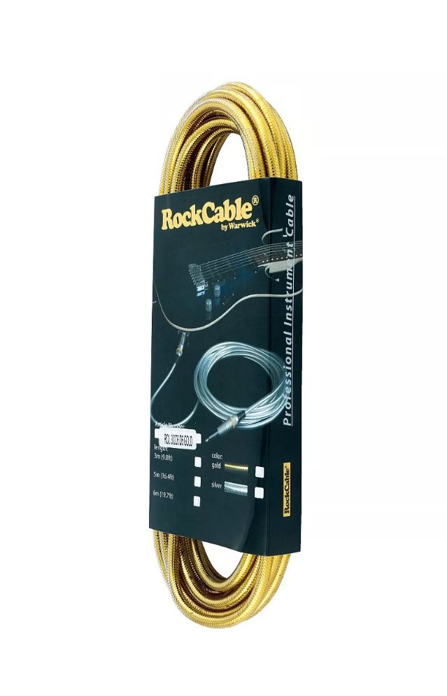 Cable d'instrument ROCKCABLE - 6m, RCL30206 D7 GOLD