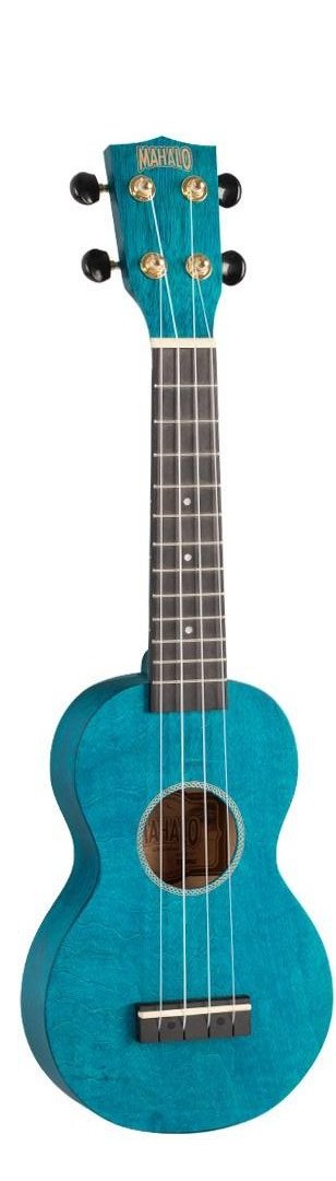 Ukelele MAHALO MS1TBU Soprano Trans Blue con Funda