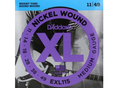 Cordes D'ADDARIO EXL115 11-49 Guitare électrique