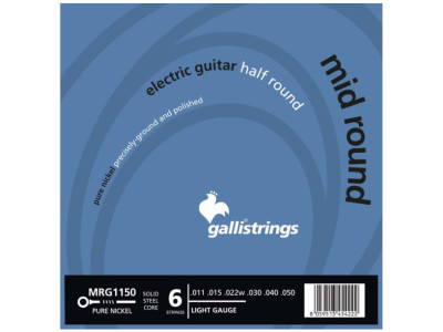 Cordes guitare électrique GALLI STRINGS filet mi round 011-050