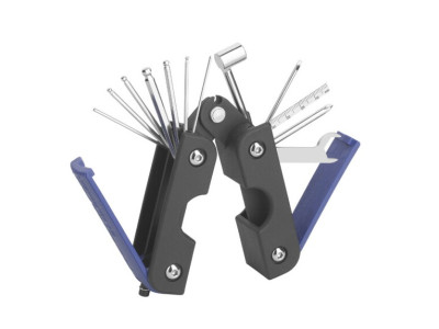 MultiTool ROCKCARE «Inch» azul con enrollador de cuerdas para guitarra y bajo