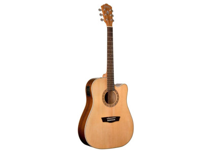 Guitare electroacoustique WASHBURN WD7SCEA Naturelle