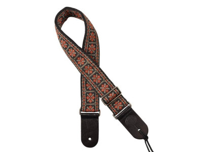 Corretja GAUCHO cuero rojo y gris