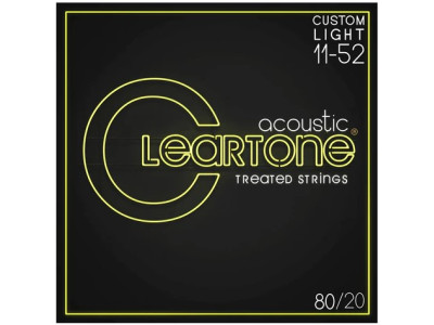 Cordes CLEARTONE 7611 11-52 Guitare Acoustique Bronze 80/20 Custom Light