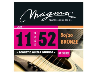 Cuerdas guitarra acústica MAGMA 11-52 Bronze GA130B80